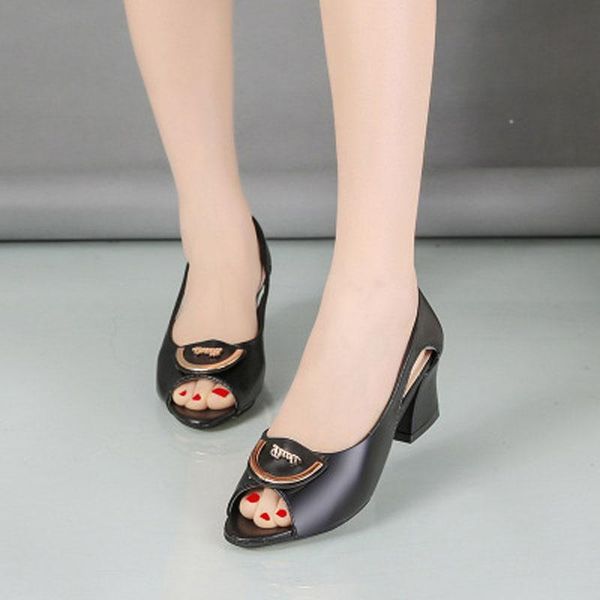 fish mouth sandal women's 2021 fashion shoes thick with large size side air heel sandals, Black
fish mouth sandal women's 2021 fashion shoes thick with large size side air heel sandals, Black