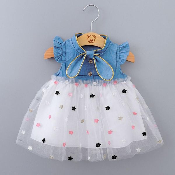 girl's dresses cute toddler kids baby girls princess dress denim lace short ruffles sleeve party bridesmaid sundress for 0-24 monthes, Red;yellow
girl's dresses cute toddler kids baby girls princess dress denim lace short ruffles sleeve party bridesmaid sundress for 0-24 monthes, Red;yellow