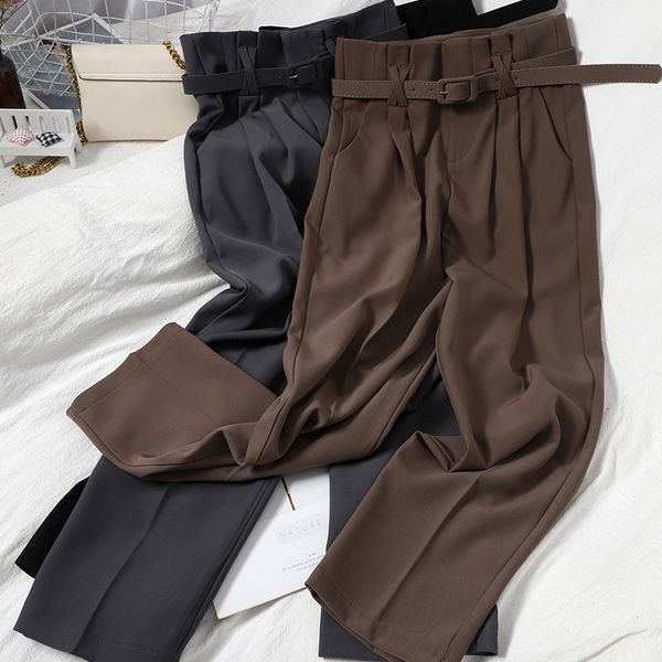 buds high-waist straight-leg pants office lady comfortable suit for women casual with belt trend full length 210420, Black;white
buds high-waist straight-leg pants office lady comfortable suit for women casual with belt trend full length 210420, Black;white