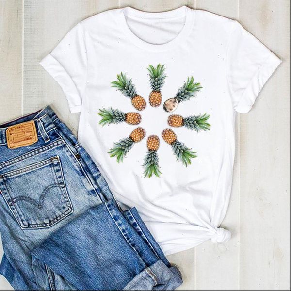 women t shirt lady pineapple fruit funny short sleeve print ladies summer tee female clothes graphic, White
women t shirt lady pineapple fruit funny short sleeve print ladies summer tee female clothes graphic, White