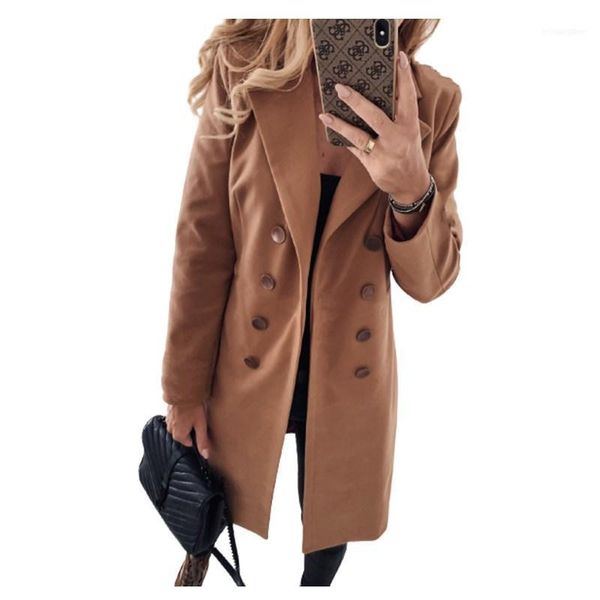 women's wool & blends autumn winter woolen coat lapel casual solid color khaki green black long-sleeved double-breasted mid-len
women's wool & blends autumn winter woolen coat lapel casual solid color khaki green black long-sleeved double-breasted mid-len