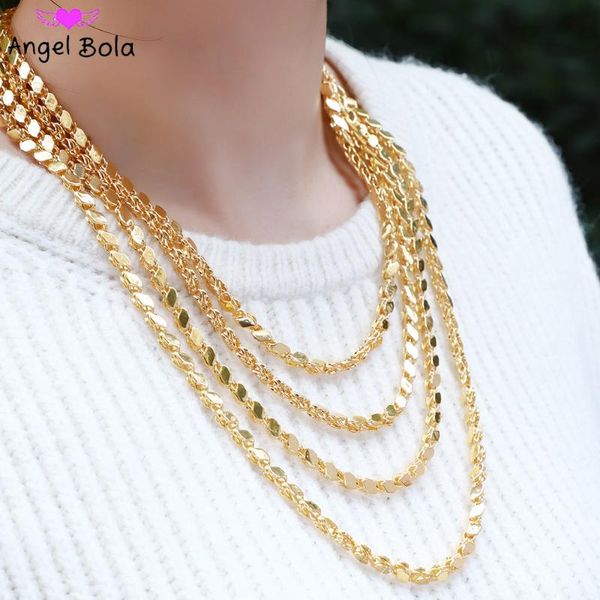 6mm wide 18k gold neutral temperament necklace muslim islamic arabian jewelry wholesale never fade multiple size options chains, Silver
6mm wide 18k gold neutral temperament necklace muslim islamic arabian jewelry wholesale never fade multiple size options chains, Silver