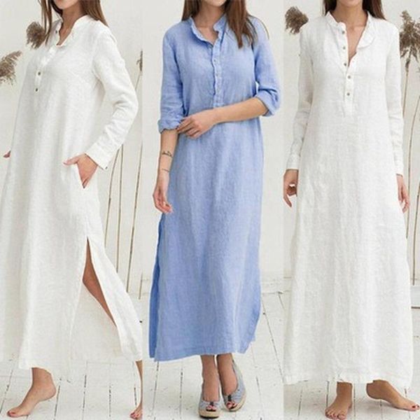 casual dresses lugentolo linen shirt dress women loose retro long sleeve buttons fall fashion plus size solid a-line, Black;gray
casual dresses lugentolo linen shirt dress women loose retro long sleeve buttons fall fashion plus size solid a-line, Black;gray