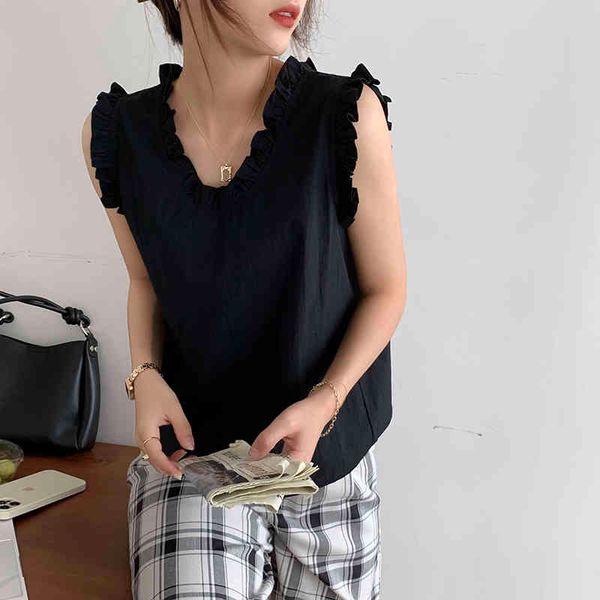 solid black simple loose slim sleeveless o-neck waveselvedge causal pullover street fashion women tank 210522, White
solid black simple loose slim sleeveless o-neck waveselvedge causal pullover street fashion women tank 210522, White