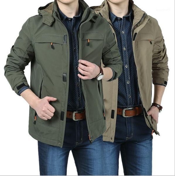 spring and autumn men's outdoor sports leisure hooded mountaineering windbreaker jacket trench coats, Tan;black
spring and autumn men's outdoor sports leisure hooded mountaineering windbreaker jacket trench coats, Tan;black