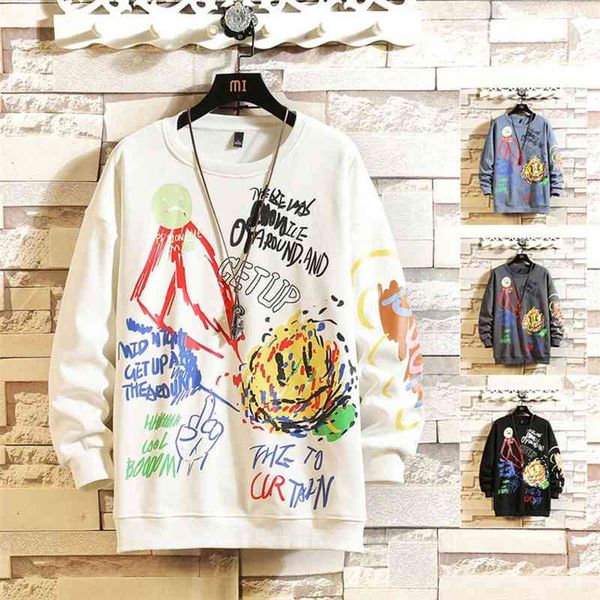 men's hoodies & sweatshirts sweater hip hop couple's large long sleeve loose fitting pullover slouchy graffiti print for men qtfg, Black
men's hoodies & sweatshirts sweater hip hop couple's large long sleeve loose fitting pullover slouchy graffiti print for men qtfg, Black