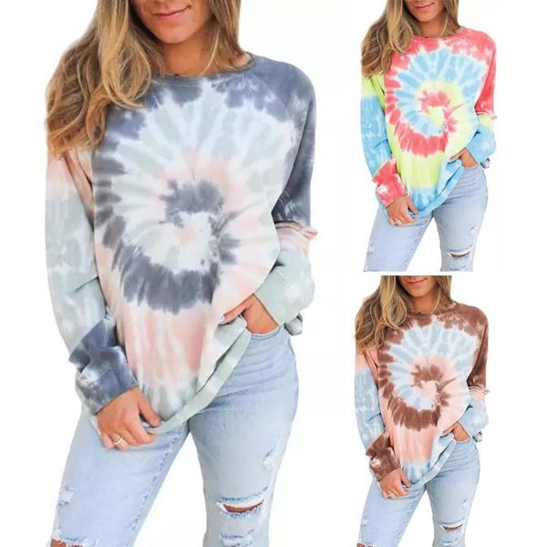women's hoodies & sweatshirts casual women o neck long sleeve tie dye swirl print loose blouse sweatshirt, Black
women's hoodies & sweatshirts casual women o neck long sleeve tie dye swirl print loose blouse sweatshirt, Black