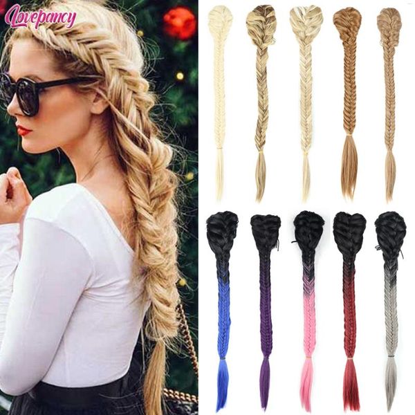 synthetic wigs plaited fishtail fishbone drawstring ponytail tail braided fake hair piece clips on ombre heat resistant, Black
synthetic wigs plaited fishtail fishbone drawstring ponytail tail braided fake hair piece clips on ombre heat resistant, Black