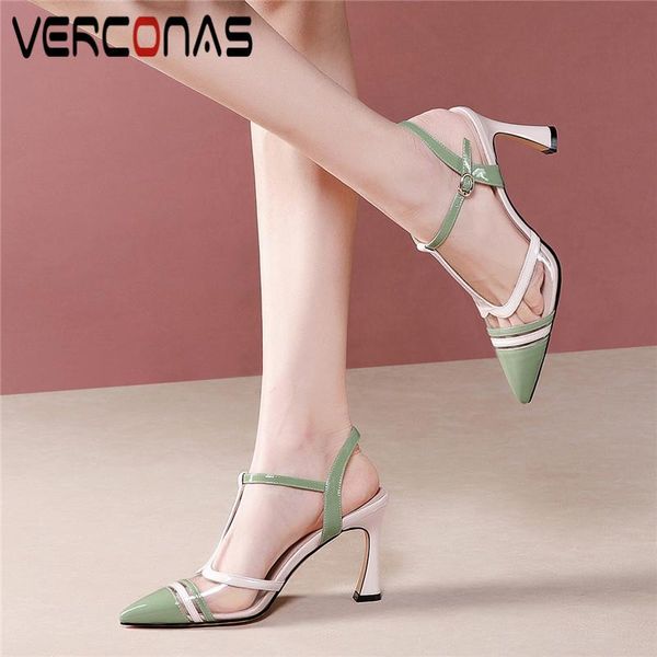 dress shoes verconas women thin heels lace up genuine leather pointed toe sandals thick party pumps summer woman, Black
dress shoes verconas women thin heels lace up genuine leather pointed toe sandals thick party pumps summer woman, Black