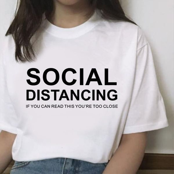 social distance funny harajuku women t shirts graphic summer camiseta mujer cool femme tee, White
social distance funny harajuku women t shirts graphic summer camiseta mujer cool femme tee, White