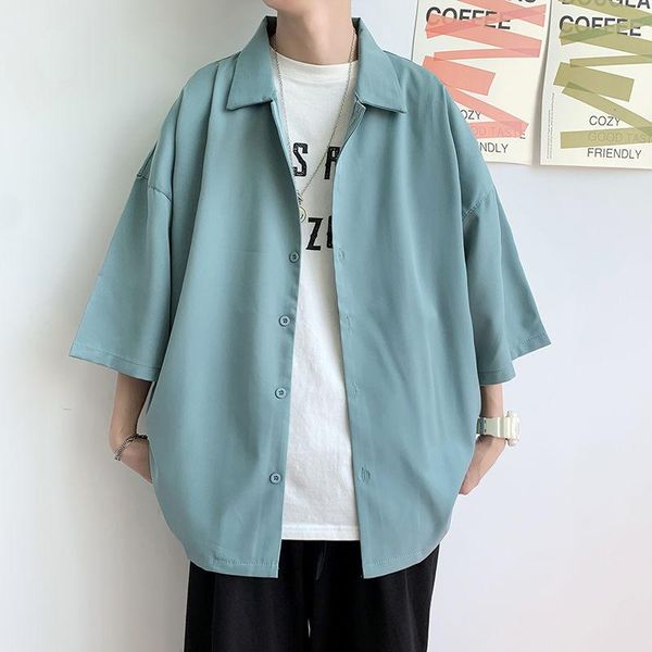 men's casual shirts summer short-sleeved shirt fashion blue gray black white men korean business society mens dress -2xl, White;black
men's casual shirts summer short-sleeved shirt fashion blue gray black white men korean business society mens dress -2xl, White;black
