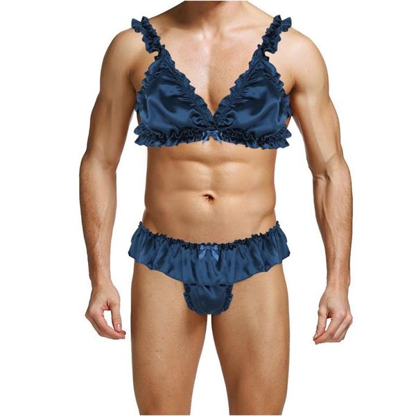 bras sets mens sissy lingerie set satin gay male exotic panties frilly ruffled bra with open bubriefs jockstraps bulge underwear, Red;black
bras sets mens sissy lingerie set satin gay male exotic panties frilly ruffled bra with open bubriefs jockstraps bulge underwear, Red;black