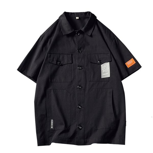 men's casual shirts new summer mens short sleeve cotton streetwear hip hop camisa for men abz687 2vvp, White;black
men's casual shirts new summer mens short sleeve cotton streetwear hip hop camisa for men abz687 2vvp, White;black