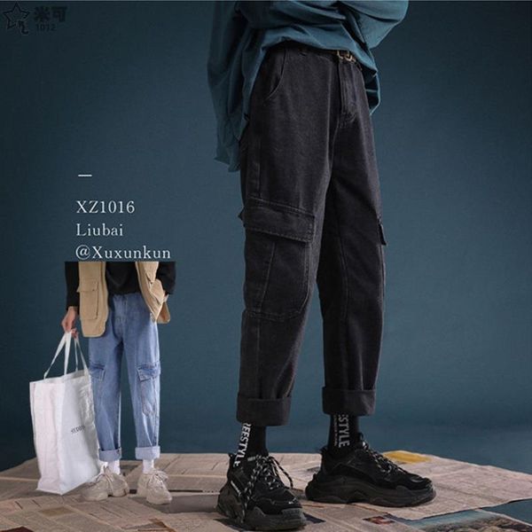 men's jeans quality high spring summer casual washing vintage hip hop student teenagers thin men loose harem pants male, Blue
men's jeans quality high spring summer casual washing vintage hip hop student teenagers thin men loose harem pants male, Blue