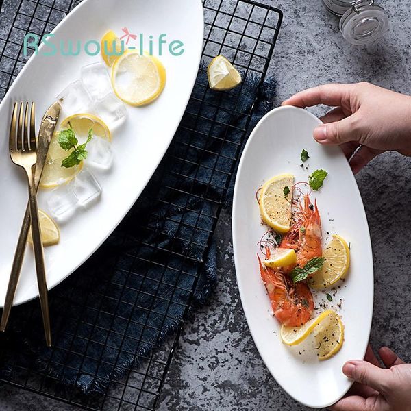 special-shaped ceramic tableware creative oval plate sushi dish fish dinner plates dishes &
special-shaped ceramic tableware creative oval plate sushi dish fish dinner plates dishes &