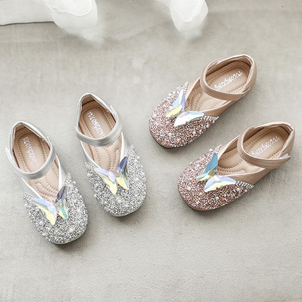2021 New Childrens Shoes Butterfly Rhinestones Shining Kids Princess Leather Shoes Baby Big Girls Flats For Party Wedding Dance, Gold
2021 New Childrens Shoes Butterfly Rhinestones Shining Kids Princess Leather Shoes Baby Big Girls Flats For Party Wedding Dance, Gold