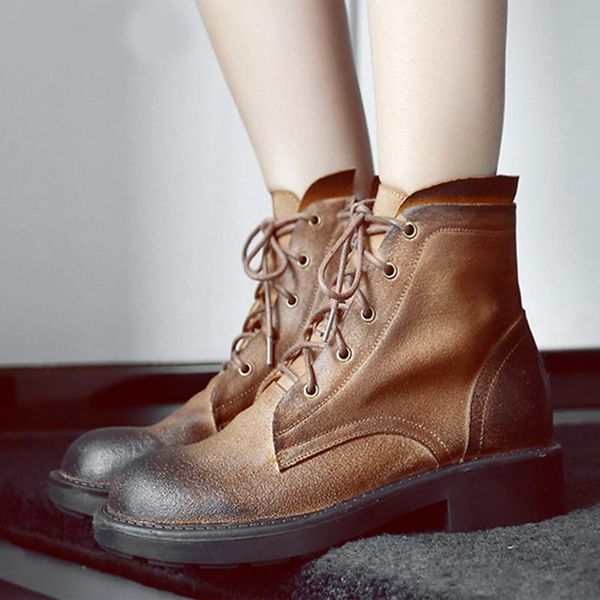 boots casual women autumn winter genuine leather ankle platform heels lace-up female snow shoes size 34-43, Black
boots casual women autumn winter genuine leather ankle platform heels lace-up female snow shoes size 34-43, Black