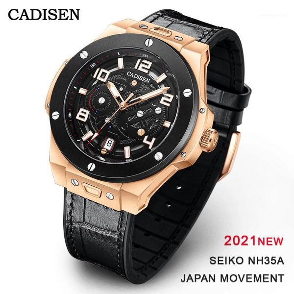 men watches automatic mechanical watch for 100m waterproof sapphire japan nh35a leather wristwatches, Slivery;brown
men watches automatic mechanical watch for 100m waterproof sapphire japan nh35a leather wristwatches, Slivery;brown