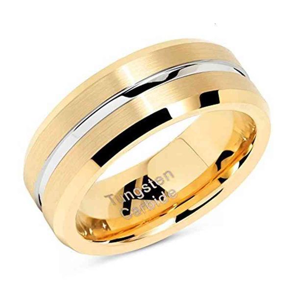 ring merchant fashion tungsten steel slotted room gold men's jewelry straight, Silver
ring merchant fashion tungsten steel slotted room gold men's jewelry straight, Silver