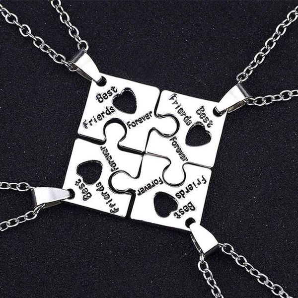 pendant necklaces 4 pcs friends necklace women stainless steel neckless jewelry silver color puzzle friendship gift
pendant necklaces 4 pcs friends necklace women stainless steel neckless jewelry silver color puzzle friendship gift