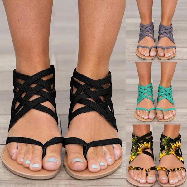 sandals 2021 summer women casual flat open toe roman outside beach shoes for, Black
sandals 2021 summer women casual flat open toe roman outside beach shoes for, Black