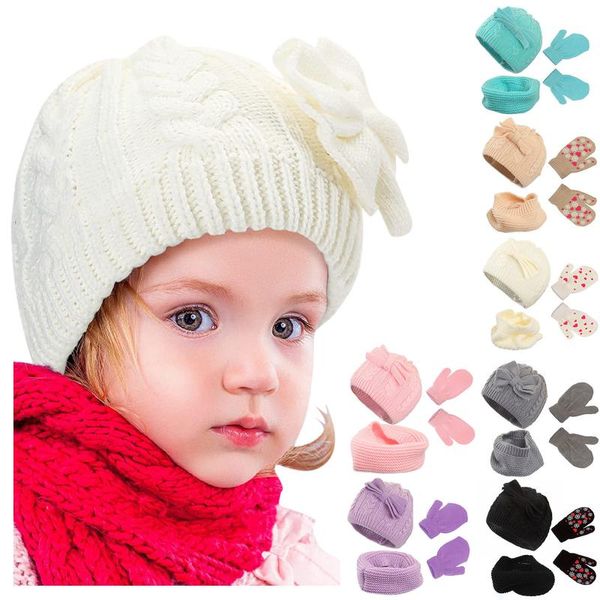 berets winter knitted baby hat for girls warm lined infant caps toddler boys cute bow beanie scarf gloves mittens set pour enfants, Blue;gray
berets winter knitted baby hat for girls warm lined infant caps toddler boys cute bow beanie scarf gloves mittens set pour enfants, Blue;gray