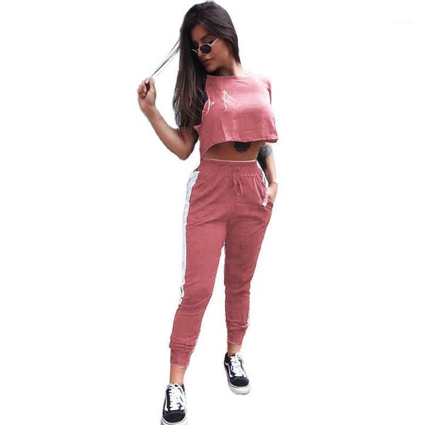 women's tracksuits summer european and american round neck short sleeve cocktail casual suit two piece set women, Gray
women's tracksuits summer european and american round neck short sleeve cocktail casual suit two piece set women, Gray