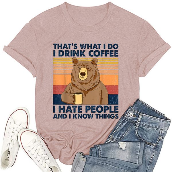 women's t-shirt women t-shirts harajuku bear drink coffee thats what i do drnk coffee hate people letter print tshirt summer vintage s, White
women's t-shirt women t-shirts harajuku bear drink coffee thats what i do drnk coffee hate people letter print tshirt summer vintage s, White