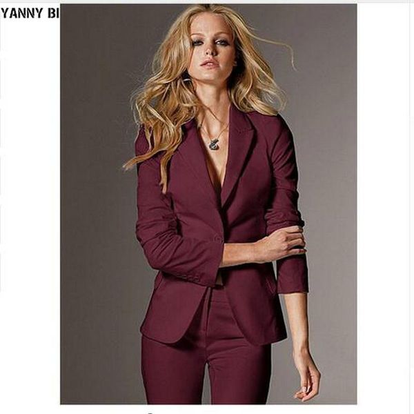women evening pant suits custom made wine slim suit office ladies work wear pants formal women's two piece, White
women evening pant suits custom made wine slim suit office ladies work wear pants formal women's two piece, White