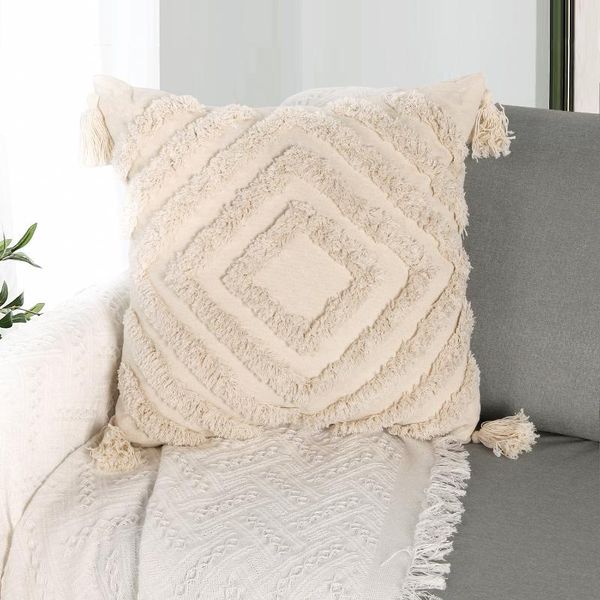 cushion/decorative pillow simple home nordic style white cotton woven cushion cover 45*45cm tufted geometric tassel pillowcase
cushion/decorative pillow simple home nordic style white cotton woven cushion cover 45*45cm tufted geometric tassel pillowcase