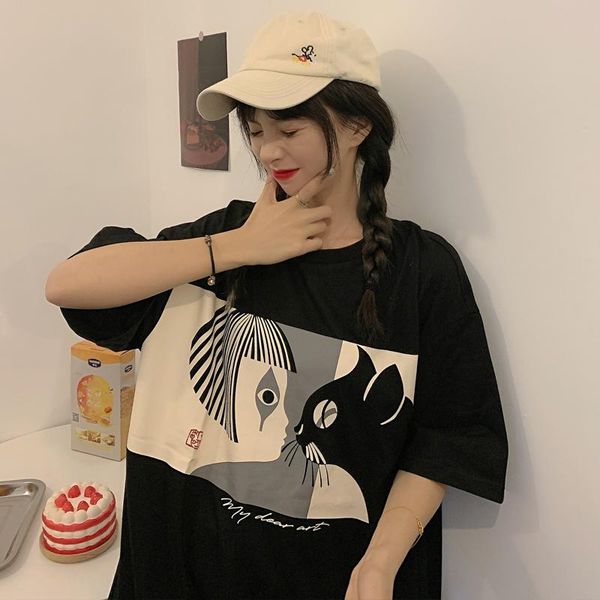 women's t-shirt snow girl farewell preface japanese vintage short-sleeved women loose korean harajuku style hiphop half-sleeved top, White
women's t-shirt snow girl farewell preface japanese vintage short-sleeved women loose korean harajuku style hiphop half-sleeved top, White
