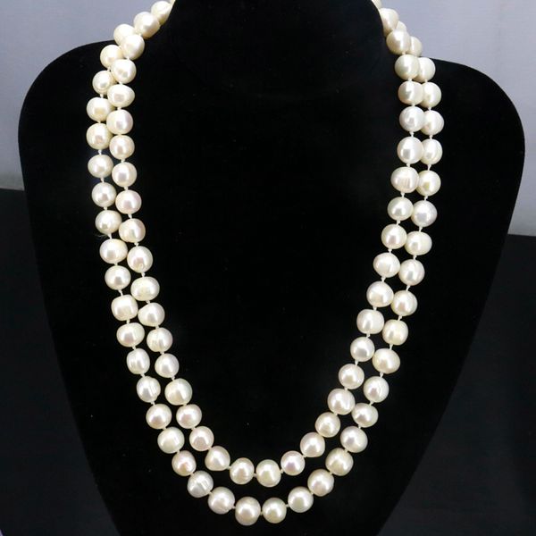 2 row white pearl 8-9mm 17-18 inches 2 piece/lot diy beaded women jewelry making design necklace gift, Silver
2 row white pearl 8-9mm 17-18 inches 2 piece/lot diy beaded women jewelry making design necklace gift, Silver