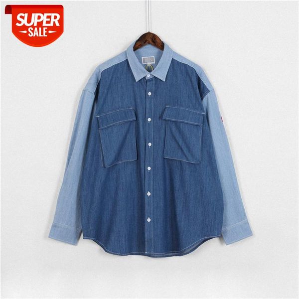 aw color matching retro stitching japanese brand loose men and women two-pocket denim long-sleeved shirt jacket #d02k, White;black
aw color matching retro stitching japanese brand loose men and women two-pocket denim long-sleeved shirt jacket #d02k, White;black