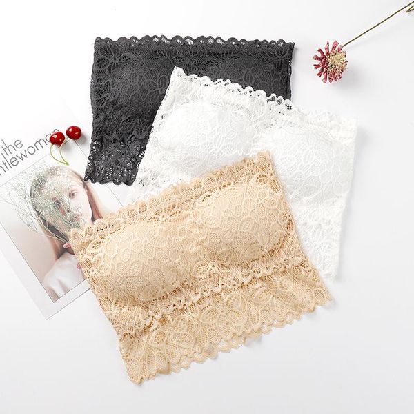 bustiers & corsets fashion women lace strapless tube bra crop blusa padded seamless bralette bandeau, Black;white
bustiers & corsets fashion women lace strapless tube bra crop blusa padded seamless bralette bandeau, Black;white