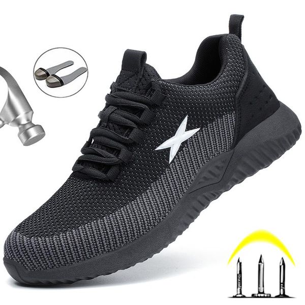 boots safety work men with steel toe cap construction breathable shoes working sneakers indestructible, Black
boots safety work men with steel toe cap construction breathable shoes working sneakers indestructible, Black