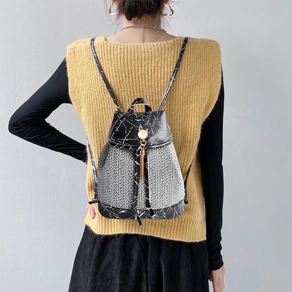 outdoor bags backpack for women cover type drawstring stone pattern tassel bag weave small lock anti-theft mochila
outdoor bags backpack for women cover type drawstring stone pattern tassel bag weave small lock anti-theft mochila