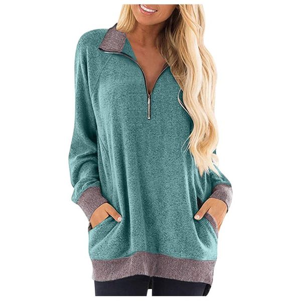 women's hoodies & sweatshirts plus size loose blouses pullover turndown collar autumn solid knit long sleeve zipper elegant, Black
women's hoodies & sweatshirts plus size loose blouses pullover turndown collar autumn solid knit long sleeve zipper elegant, Black