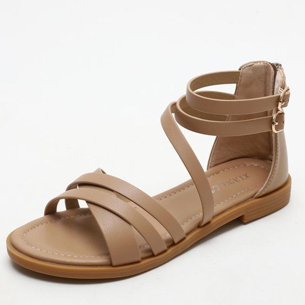 sandals the summer style of for women is a simple beach vacation roman shoes with flat and thin belt fairy, Black
sandals the summer style of for women is a simple beach vacation roman shoes with flat and thin belt fairy, Black