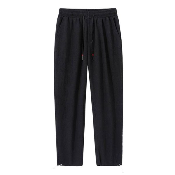 men's pants design fashion plus size wide-leg loose solid sport elastic waist breathable mid lightweight full trousers, Black
men's pants design fashion plus size wide-leg loose solid sport elastic waist breathable mid lightweight full trousers, Black