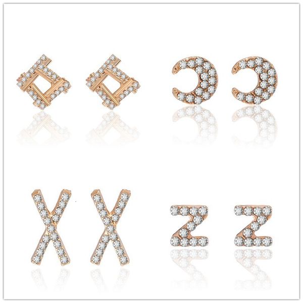 studs earrings korean fashion simple temperament crescent geometric diamond trend versatile personality english letter, Golden;silver
studs earrings korean fashion simple temperament crescent geometric diamond trend versatile personality english letter, Golden;silver