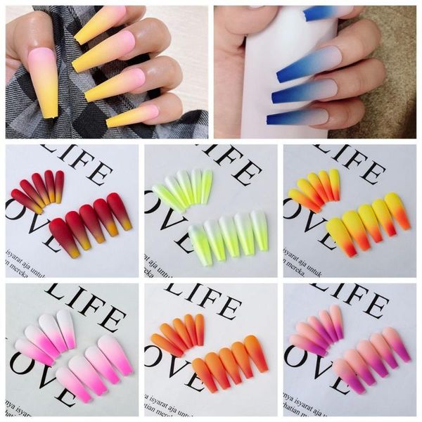 false nails 20 pcs extra long ballerina matte coffin nail tip t-shaped gradient fake frosted art, Red;gold
false nails 20 pcs extra long ballerina matte coffin nail tip t-shaped gradient fake frosted art, Red;gold