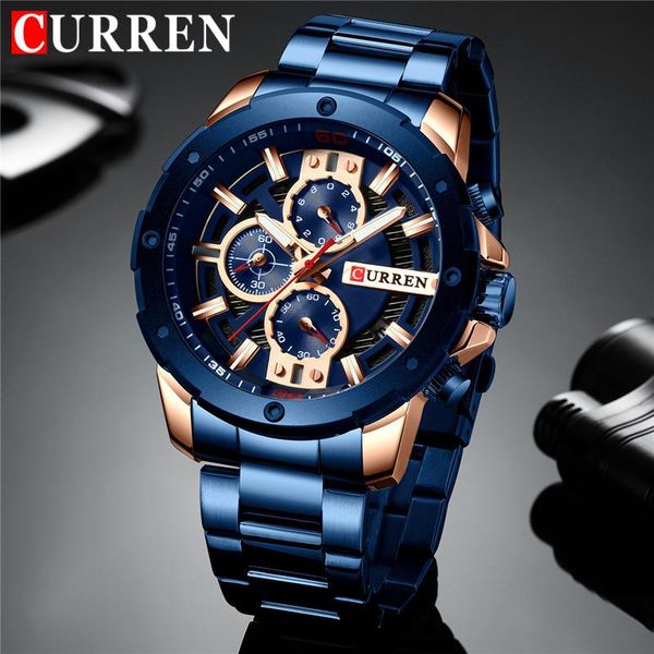 wristwatches curren wrist watch men waterproof chronograph military army stainless steel male clock man sport watches 8336, Slivery;brown
wristwatches curren wrist watch men waterproof chronograph military army stainless steel male clock man sport watches 8336, Slivery;brown