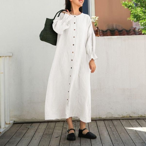 casual dresses zanzea women shirt dress oversized 2021 spring vintage long sleeve maxi vestidos sundress fashion solid loose party robe, Black;gray
casual dresses zanzea women shirt dress oversized 2021 spring vintage long sleeve maxi vestidos sundress fashion solid loose party robe, Black;gray