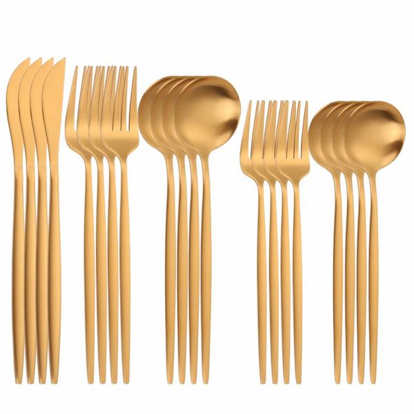 dinnerware sets gold cutlery set matte stainless steel 20pcs golden knife spoon fork dinner kitchen tableware
dinnerware sets gold cutlery set matte stainless steel 20pcs golden knife spoon fork dinner kitchen tableware