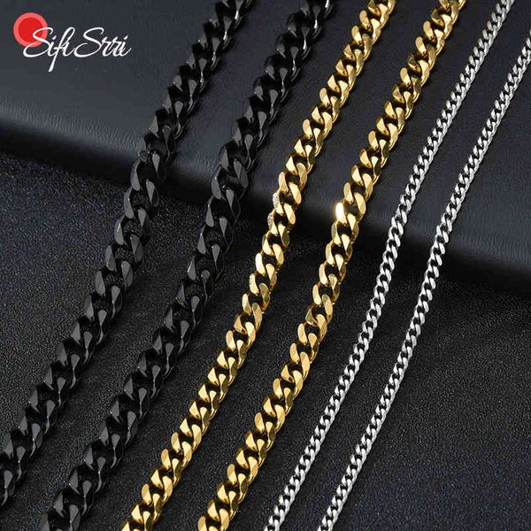 necklaces pendants sifisrri punk stainless steel 3/5/7mm curb cuban for men women black gold basic link chains solid metal jewelry gift, Silver
necklaces pendants sifisrri punk stainless steel 3/5/7mm curb cuban for men women black gold basic link chains solid metal jewelry gift, Silver