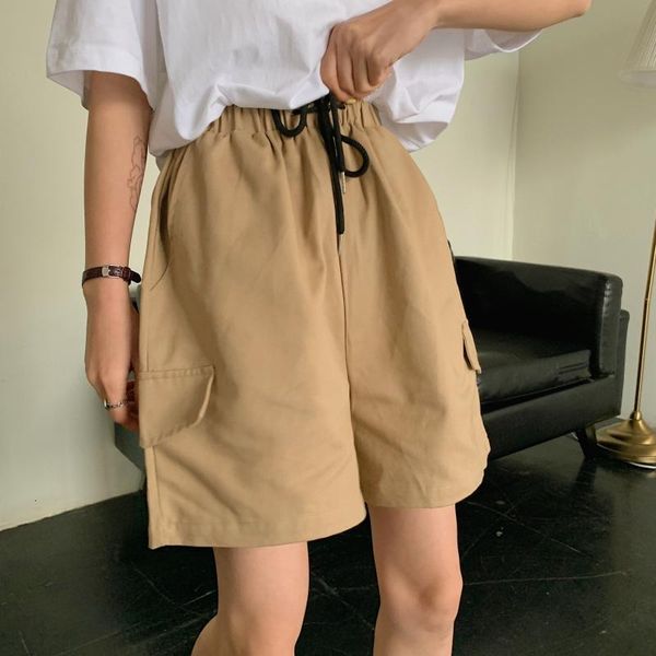 women's shorts black cargo summer womens casual loose high waist elastic straight strap pantalon corto ef50ws wa9w, White;black
women's shorts black cargo summer womens casual loose high waist elastic straight strap pantalon corto ef50ws wa9w, White;black