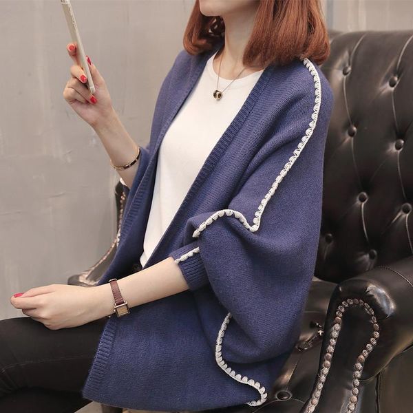 women's sweaters fashion womens cardigan,colored striped bat sleeves knit sweater women ladies loose shawl coat oversized sweatersx1550, White;black
women's sweaters fashion womens cardigan,colored striped bat sleeves knit sweater women ladies loose shawl coat oversized sweatersx1550, White;black