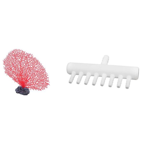 decorations 5.5 inch height red plastic branch coral emulational underwater plant & 8-way aquarium tube splitter air valve
decorations 5.5 inch height red plastic branch coral emulational underwater plant & 8-way aquarium tube splitter air valve