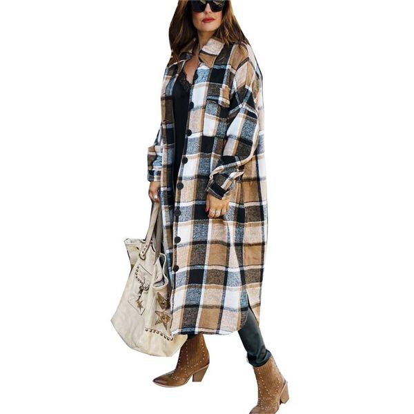fashion oversize wool coat women plaid jackets vintage long sleeve jacket and ladies korean outerwear streetwear women's & blends, Black
fashion oversize wool coat women plaid jackets vintage long sleeve jacket and ladies korean outerwear streetwear women's & blends, Black