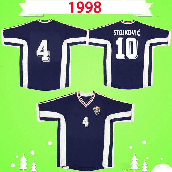 1998 yugoslavia retro soccer jerseys home blue away white #9 milosevic #10 stojkovic vintage classic football shirts thai quality, Black;yellow
1998 yugoslavia retro soccer jerseys home blue away white #9 milosevic #10 stojkovic vintage classic football shirts thai quality, Black;yellow